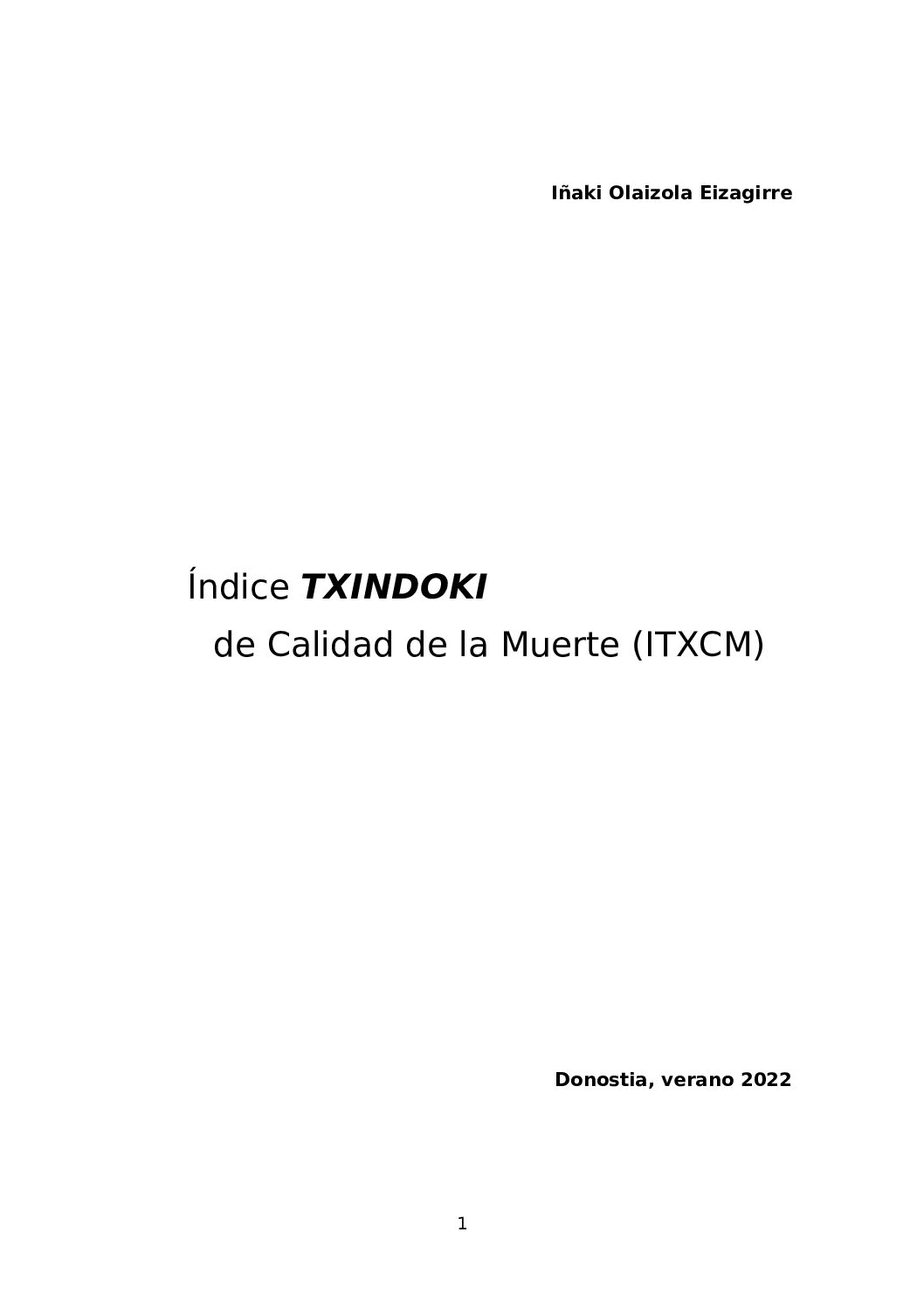 INDICE TXINDOKI